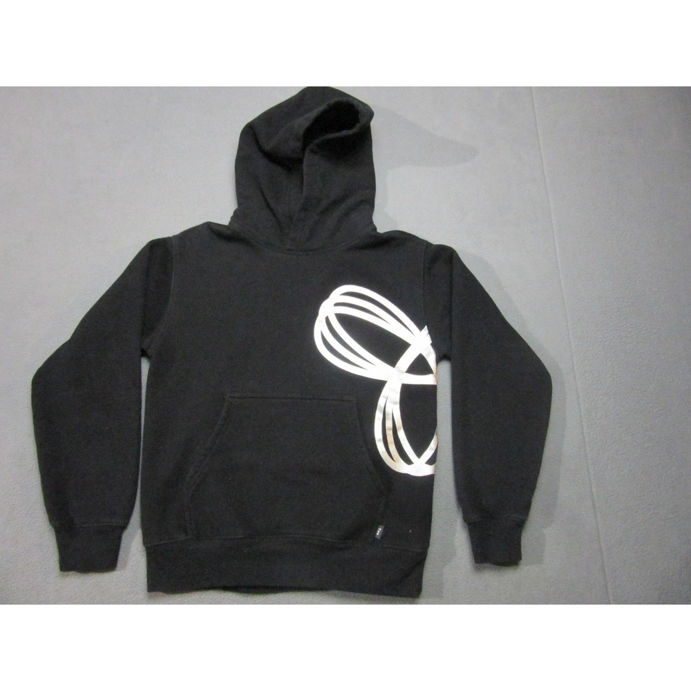 Tna Hoodie Womens XXS Black Silver Graphic Fleece Pullover Kangaroo Pocket Logo